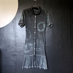 Blue Tie-Dye Dress